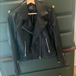NEW Black Faux Leather Jacket